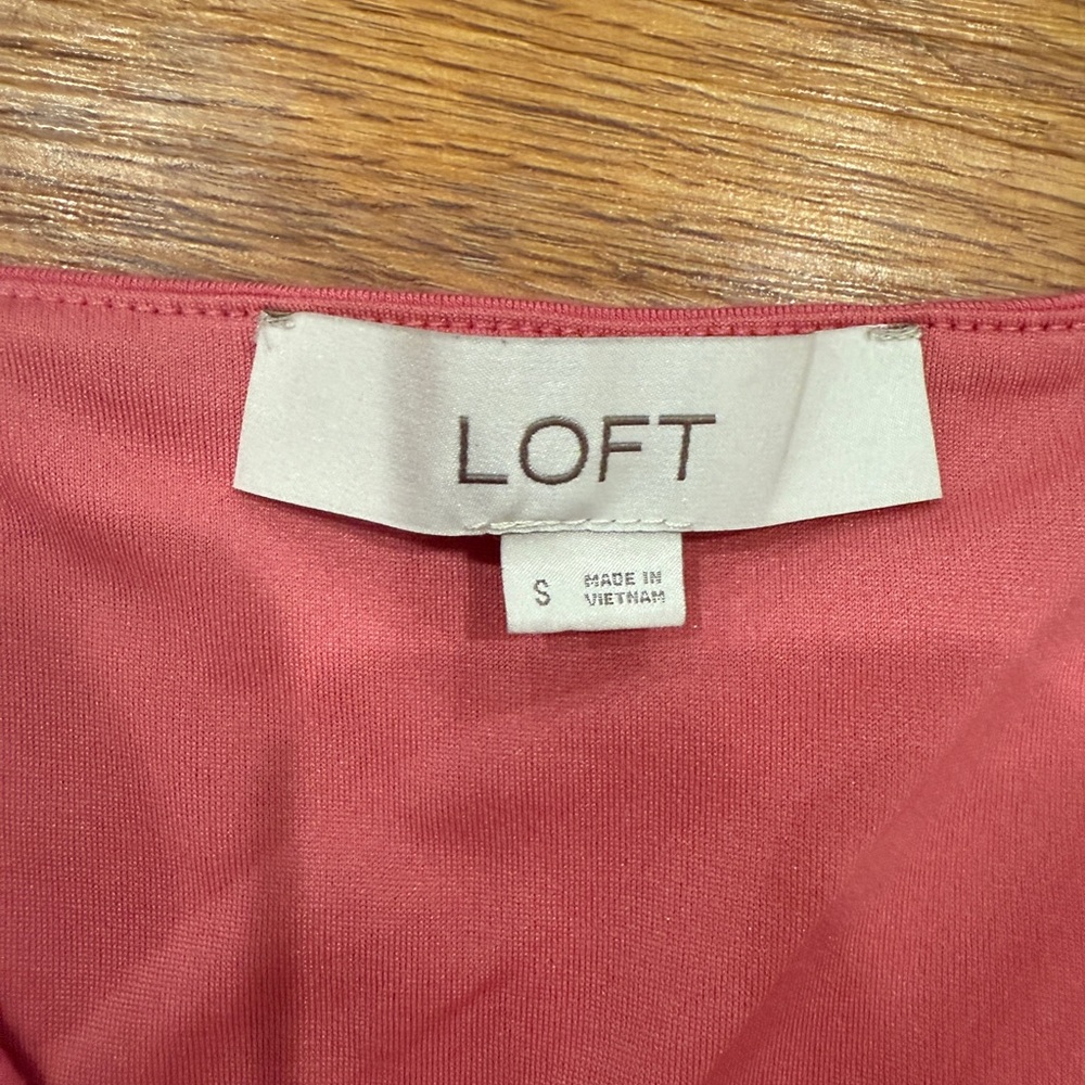 LOFT Pink Ruffled Ruched Sundress - Picture 2 of 3
